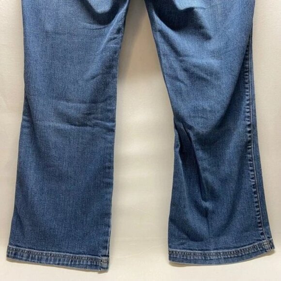 Lee Natural Bootcut Jeans Women’s 14 Blue Mid Rise Flap Pockets Stretch Denim - Picture 6 of 13